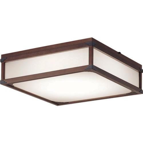 ■Panasonic 和風LEDシーリングライト 8畳用 調光・調色 側面強化和紙張り ダークブラウン〔品番:LGC35823〕【7140215:0】[送料別途見積り][掲外取寄][店頭受取不可]
