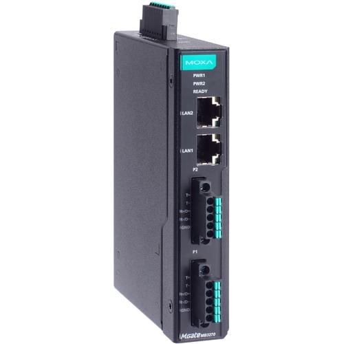 ■MOXA 2ポート アドバンスド Modbusゲートウェイ IEC62443-4-2準拠 RJ45×2 5ピンターミナルブロック 2kV絶縁保護〔品番:MGATEMB3270ITBG2〕【7143977:0】[送料別途見積り][法人・事業所限定][掲外取寄][店頭受取不可]
