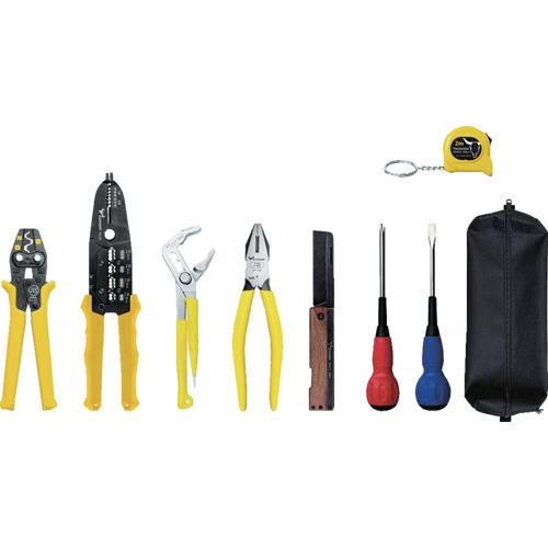 ■TTC 電気工事士技能試験工具セット 9点セット 圧着工具 ショートタイプ〔品番:TSE03S〕【7144483:0】[店頭受取不可]｜ホームセンターバロー　店