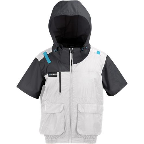■カジメイク 8910 ヴァンフォール空調風神服 半袖 グレー L〔品番:891070L〕【7150427:0】[送料別途見積り][掲外取寄][店頭受取不可]