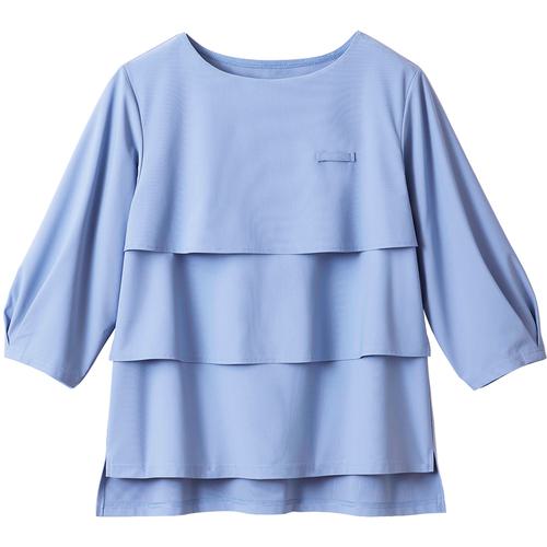 ■GROW カットソー 七分袖 レディース 事務服 サックス系 M〔品番:GCSL2609K1M〕【7152633:0】[送料別途見積り][掲外取寄][店頭受取不可]｜ホームセンターバロー　店