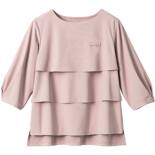 ■GROW カットソー 七分袖 レディース 事務服 ピンク系 M〔品番:GCSL2609D1M〕【7154172:0】[送料別途見積り][掲外取寄][店頭受取不可]