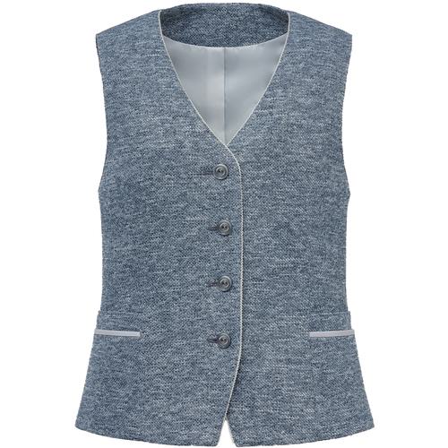 ■GROW ベスト レディース オフィス 制服 事務服 ブルーグレー 13〔品番:GVEL2607B713〕【7154174:0】[送料別途見積り][掲外取寄][店頭受取不可]｜ホームセンターバロー　店