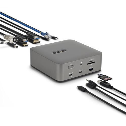 ■StarTech Thunderbolt 5ドッキングステーション/最大3画面4K 144Hz/140W/USBハブ/SD・mSD/LAN〔品番:215NTB5USB4DOCK〕【7156389:0】[送料別途見積り][掲外取寄][店頭受取不可]