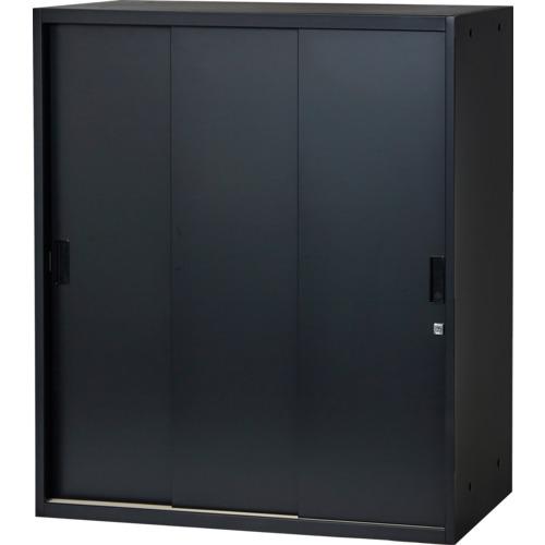 ■TRUSCO ユニット型壁面書庫 枠付ガラス引違い ラッチ付き H1050 ブラック色〔品番:UJBK11〕【7158485:0】[法人・事業所限定][直送元][店頭受取不可]｜ホームセンターバロー　店