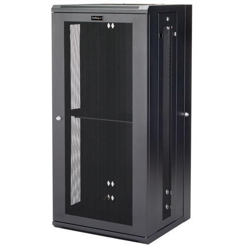 ■StarTech サーバーラック/壁掛型キャビネット/26U/4ポスト/取付奥行40cm/耐荷重90kg/ヒンジ付/ネットワーク機器用〔品番:RK2620WALHM〕【7159385:0】[送料別途見積り][法人・事業所限定][外直送][店頭受取不可]