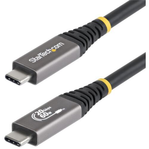 ■StarTech USB4ケーブル/3m/20Gbps/60W PD EPR/4K 120Hz/高速充電 データ転送/Type-C〔品番:CC3M20GUSB4CX〕【7159418:0】[送料別途見積り][掲外取寄][店頭受取不可]