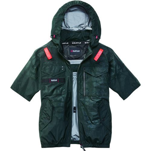 ■BURTLE ACタクティカル半袖ブルゾン AC1156-38-M カモフラブラック〔品番:AC115638M〕【7161479:0】[店頭受取不可]
