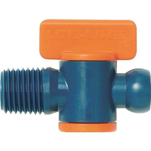 ■LOC-LINE 1/4”NPTオスネジバルブ ブルー/オレンジ×10ケ〔品番:29452〕【7162322:0】[店頭受取不可]