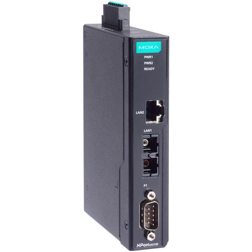 ■MOXA 産業オートメーション用DINレール1ポートシリアルデバイスサーバーシングルSC(ワイド温度モデル)〔品番:NPORTIA5150SSCG2T〕【7171664:0】[送料別途見積り][法人・事業所限定][掲外取寄][店頭受取不可]