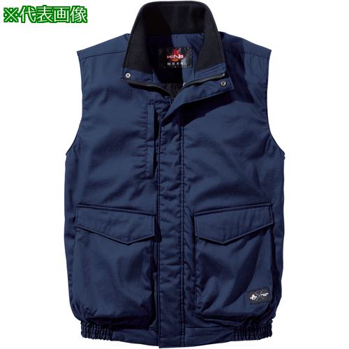 ■HONO 難燃軽防寒ベスト 8L ネイビー〔品番:41998L1〕【7172847:0】[送料別途見積り][掲外取寄][店頭受取不可]