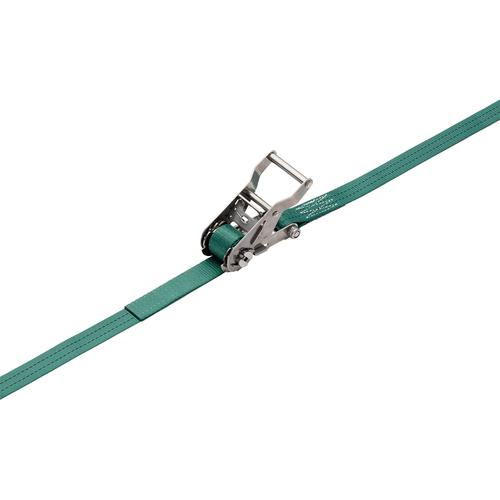 ■丸善織物 ラッシングベルト ベルト荷締機 SUS金具 25mm幅 254kg アイフック JIS規格相当品〔品番:MLS25M250R〕【7174245:0】[送料別途見積り][掲外取寄][店頭受取不可]