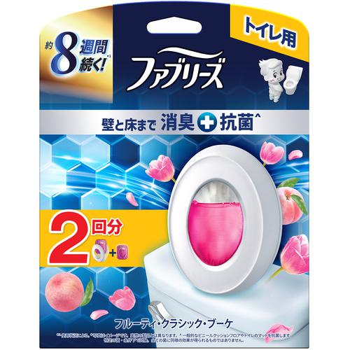 ■P&G 消臭芳香剤 ファブリーズ トイレ用 壁と床まで消臭+抗菌 フルーティ・クラシック・ブーケ 詰め替え入り 本体ケース 6.3mL×1個+詰め替え 1セット《12S入》〔品番:440779〕【7174668×12:0】[送料別途見積り][掲外取寄][店頭受取不可]