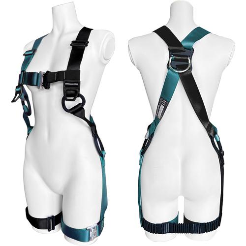 ■KH 女性用ハーネス プロミネストレッチ ターコイズ×ブラック〔品番:FXPSBTRM〕【7212374:0】[送料別途見積り][法人・事業所限定][掲外取寄][店頭受取不可]