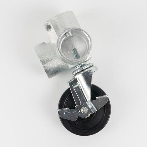 ■グリーンクロス 単管用ジョイント金具 Sタイプ 中キャスター付き コーナー型〔品番:6300088391〕【7229064:0】[送料別途見積り][法人・事業所限定][外直送][店頭受取不可]
