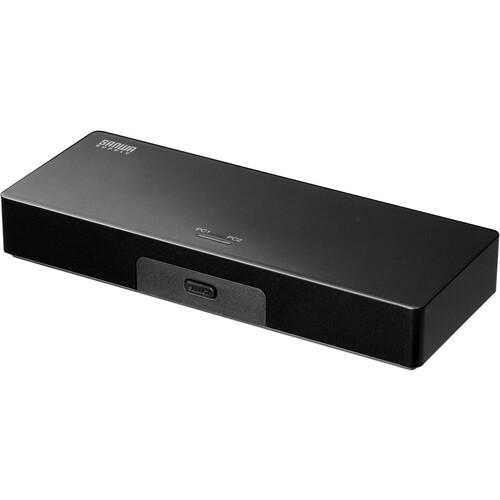 ■SANWA 4K対応DisplayPortパソコン切替器 エミュレーション非搭載・2:1〔品番:SWKVM2DPUUS〕【7241698:0】[法人・事業所限定][直送元][店頭受取不可]