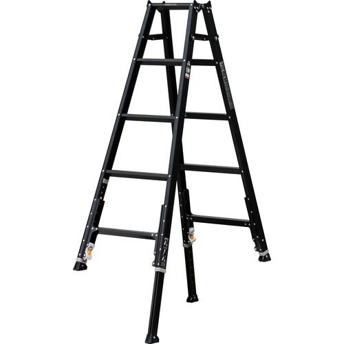 ■アルインコ 軽量伸縮専用脚立KARU-BK 天板高さ1.41~1.70m〔品番:KARU180BK〕【7246107:0】[法人・事業所限定][直送元][店頭受取不可]｜ホームセンターバロー　店