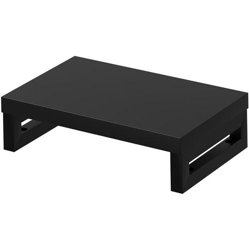 ■SANWA eモニタ台(角脚・黒天板)幅400&times;奥行250【受注生産品】〔品番:EMRLCK4025BK〕【7286850:0】[送料別途見積り][法人・事業所限定][直送][店頭受取不可]｜ホームセンターバロー　店