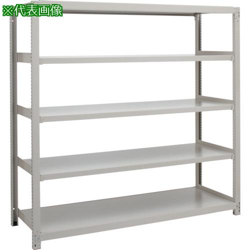 ■OS スチール物品棚 中量物品棚(300kgタイプ) アイボリー 1200×1800×750 連結〔品番:I34644R〕【7291212:0】[法人・事業所限定][直送元][店頭受取不可]