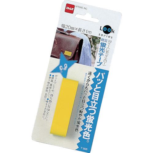 ■ニトムズ 防災蛍光テープ 20mm×1m レモンイエロー《100個入》〔品番:T0635〕【7308477×100:0】[送料別途見積り][掲外取寄][店頭受取不可]