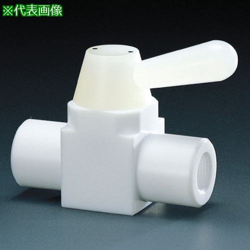 ■フロンケミカル フッ素樹脂(PTFE)二方ボールバルブ RC1/4 フッ素ゴム〔品番:NR0001001〕【7343906:0】[送料別途見積り][掲外取寄][店頭受取不可]