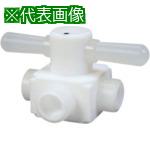 ■フロンケミカル フッ素樹脂(PTFE)メス三方バルブ圧入型 RC1/2〔品番:NR0007003〕【7344180:0】[送料別途見積り][掲外取寄][店頭受取不可]