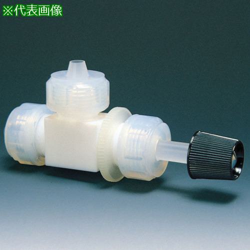 ■フロンケミカル フッ素樹脂(PTFE)高圧ニードルバルブL型 8φ〔品番:NR0019002〕【7344643:0】[送料別途見積り][掲外取寄][店頭受取不可]