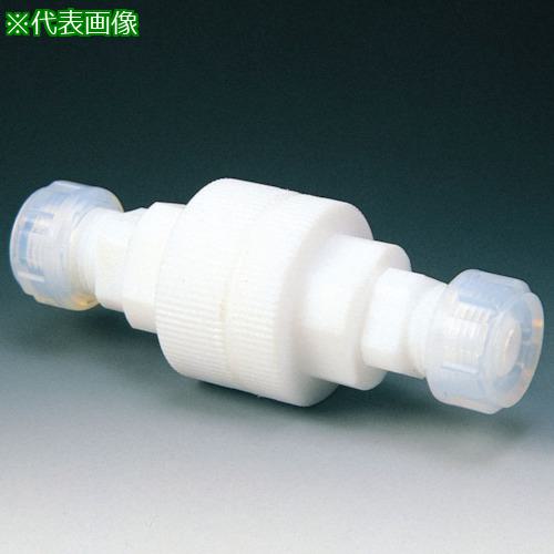 ■フロンケミカル フッ素樹脂(PTFE) 逆流防止バルブA型 10φ〔品番:NR0097003〕【7347430:0】[送料別途見積り][掲外取寄][店頭受取不可]