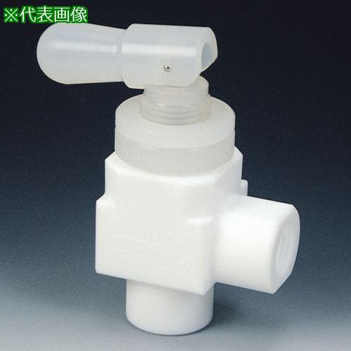 ■フロンケミカル フッ素樹脂(PTFE)トグルバルブメスアングル型 RC3/8〔品番:NR1210002〕【7351569:0】[送料別途見積り][掲外取寄][店頭受取不可]