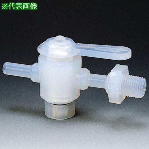 ■フロンケミカル フッ素樹脂(PFA)二方バルブ装置用 8パイ 接続ネジR1/4〔品番:NR1305002〕【7353022:0】[送料別途見積り][掲外取寄][店頭受取不可]