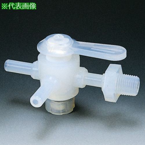 ■フロンケミカル フッ素樹脂(PFA)三方バルブ装置用 8パイ 接続ネジR1/4〔品番:NR1306002〕【7353065:0】[送料別途見積り][掲外取寄][店頭受取不可]