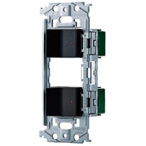 ■Panasonic SO-STYLE埋込スイッチセット パイロットスイッチC0.5A&times;2 マットブラック〔品番:WNSS51898B〕【7355974:0】[送料別途見積り][掲外取寄][店頭受取不可]｜ホームセンターバロー　店