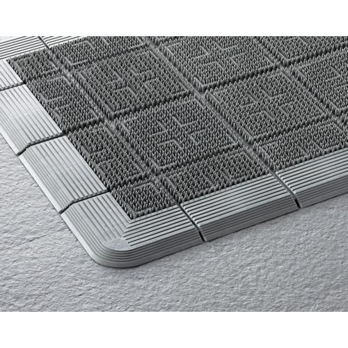 ■コンドル エバック 屋外用マット クロスハードマット #15 900mm&times;1500mm グレー〔品番:F11215〕【7364997:0】[店頭受取不可]｜ホームセンターバロー　店