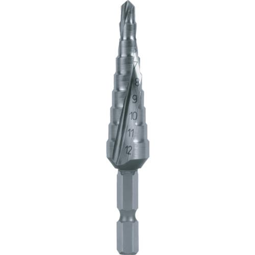 ■RUKO 2枚刃スパイラルステップドリル(六角軸タイプ) 12mm ハイス〔品番:1010509H〕【7659580:0】[店頭受取不可]