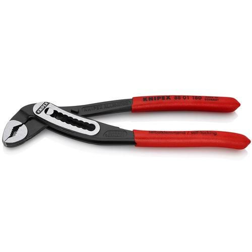 ■KNIPEX ウォーターポンププライヤー アリゲーター プラスチックハンドル 180mm(SB展示販売パッケージ仕様)〔品番:8801180SB〕【7668414:0】[店頭受取不可]