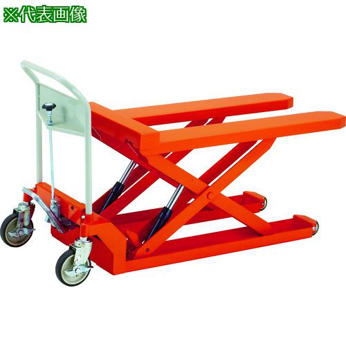 ■TRUSCO ハンドリフター 低床フォークタイプ 1000kg〔品番:HLFS100090LF〕【7674651:0】[送料別途見積り][法人・事業所限定][直送][店頭受取不可]｜ホームセンターバロー　店
