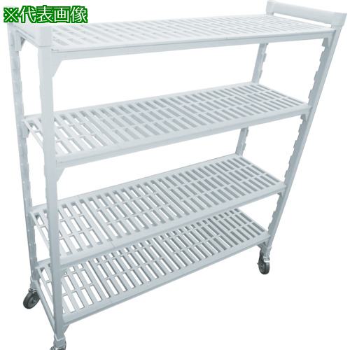 ■CAMBRO 可動ユニット カムシェルビング プレミアム移動式シェルフ 1220&times;610&times;1700mm〔品番:CPMU244867V4〕【7686099:0】[送料別途見積り][法人・事業所限定][直送][店頭受取不可]｜ホームセンターバロー　店