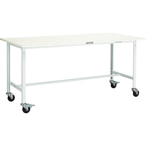 ■TRUSCO 軽荷重作業台(150kg)AE型 900X600XH846 φ100キャスター付 ホワイト色〔品番:AE0960C100W〕【7701314:0】[法人・事業所限定][直送元][店頭受取不可]