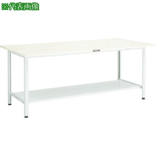 ■TRUSCO 軽荷重作業台(300kg)AE型 900X600XH740 下棚2枚付 グリーン色〔品番:RAE0960LT2〕【7702477:0】[法人・事業所限定][直送元][店頭受取不可]