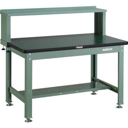 ■TRUSCO 中荷重作業台(2000kg)DW型 1200X750XH740 上棚付 グリーン色〔品番:RDW1200YURB〕【7702914:0】[法人・事業所限定][直送元][店頭受取不可]