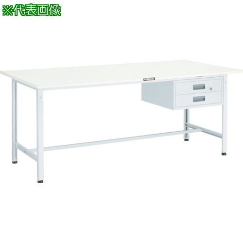■TRUSCO 軽荷重作業台(300kg)AE型 1800X750XH740 2段引出付 ホワイト色〔品番:SAE1800F2W〕【7703198:0】[法人・事業所限定][直送元][店頭受取不可]｜ホームセンターバロー　店