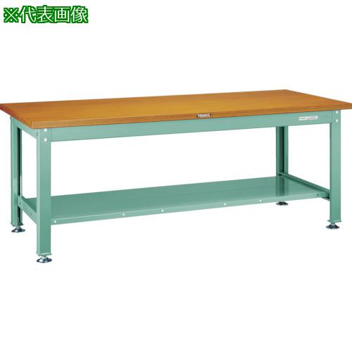 ■TRUSCO 中荷重作業台(2000kg)DW型 1800X900XH740 下棚付 グリーン色〔品番:SDW1809LT〕【7703414:0】[法人・事業所限定][直送元][店頭受取不可]