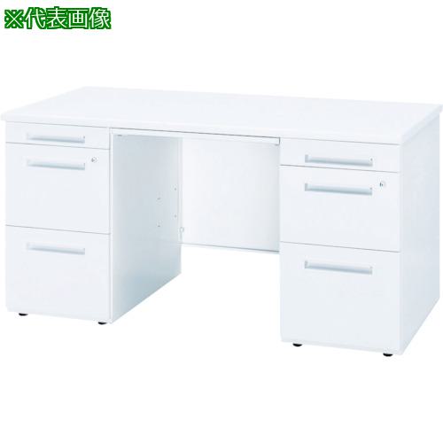 ■トヨスチール 両袖机〔品番:50CBL167ABWW〕【7728611:0】[送料別途見積り][法人・事業所限定][直送][店頭受取不可]