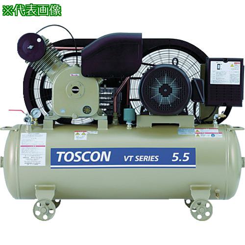 ■東芝 タンクマウントシリーズ 給油式 コンプレッサ(低圧)〔品番:VT10622T〕【7738641:0】[法人・事業所限定][直送元][店頭受取不可]
