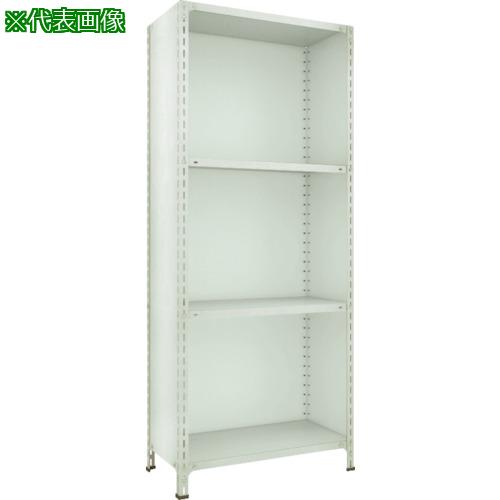 ■TRUSCO スチールラック 軽量棚背板・側板付 1200X450XH2100 4段 ネオグレー〔品番:74X24〕【7799471:0】[直送DS][店頭受取不可]