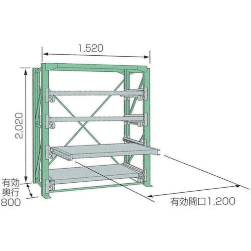 ■KDS スライドラックSSR10-2012-4HT〔品番:SSR1020124HT〕【8050908:0】[送料別途見積り][法人・事業所限定][直送][店頭受取不可] 280,962円