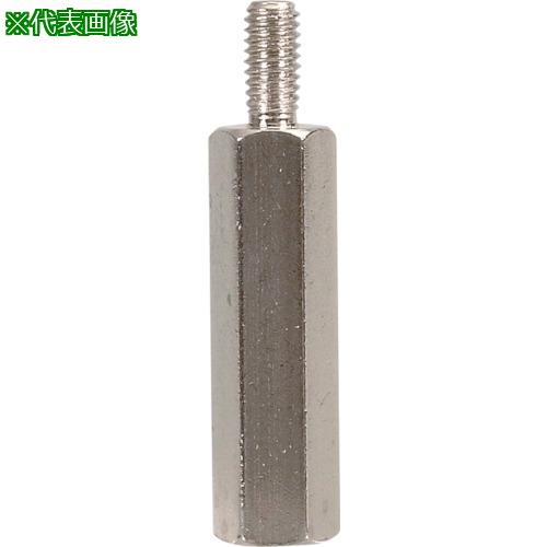 ■テイシン 黄銅スペーサーSBB-M4 オス-メス ネジ径M4(オス・メス両方) 全長13〔品番:SBB413E〕【8068520:0】[送料別途見積り][法人・事業所限定][掲外取寄][店頭受取不可]