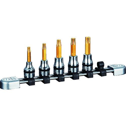 ■nepros 9.5sq.T型トルクスビットソケットセット[5コ組]〔品番:NTQ6T05A〕【8070598:0】[店頭受取不可]