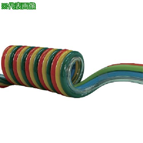 ■チヨダ スパイラルチューブ マルチスパイラル 外径8mm/使用範囲1413mm 透明、青、ライトグリーン、緑、黄、赤〔品番:6MPS815S〕【8083734:0】[送料別途見積り][掲外取寄][店頭受取不可]