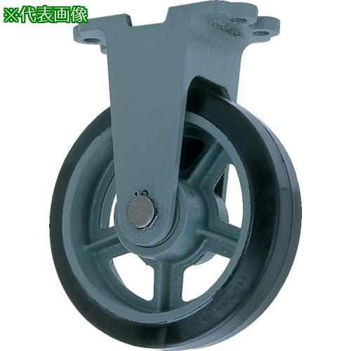 ■ヨドノ 鋳物重荷重用ゴム車輪固定車付き HBーk410X75〔品番:HBK410X75〕【8094034:0】[法人・事業所限定][外直送元][店頭受取不可] 97,240円